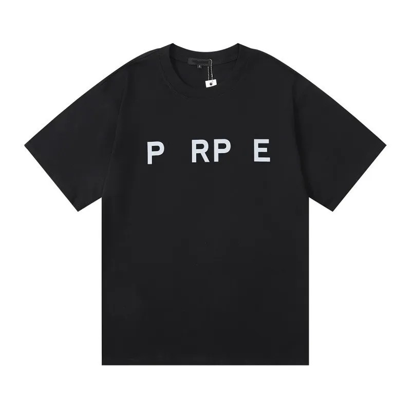 Men's T-Shirts Purple T shirt Men Women Inset Crewneck Collar Regular Fit Cotton print tops US S-XL more color Y250311WBYG