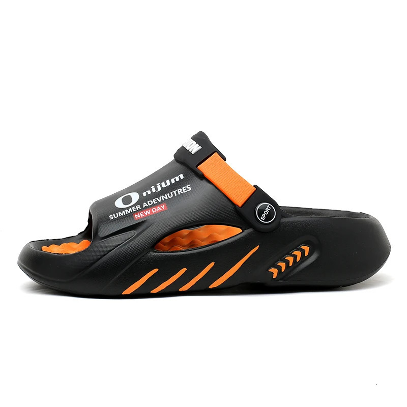 Mens Slide Summer Platform Slide EVA Soft Bottom Mens Shoes Indoor and Outdoor Walking Beach Shoes Flip Cover 250106