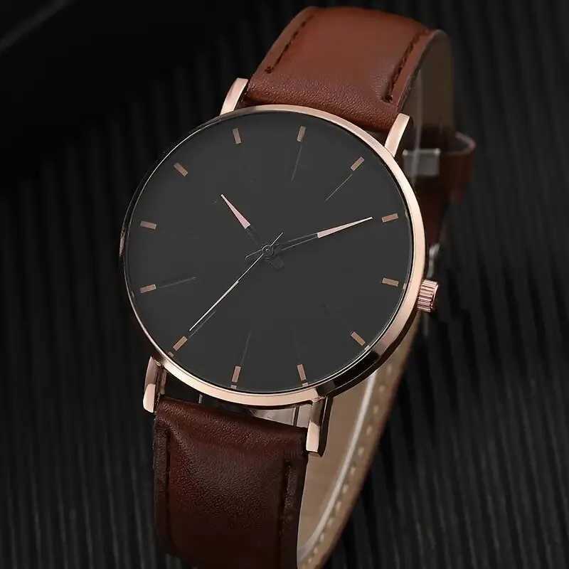 Mens Quartz Watches Fashion Simple Business Belt Quartz Watch Men Watch Student Wristwatch Relogio MasculinoX250107