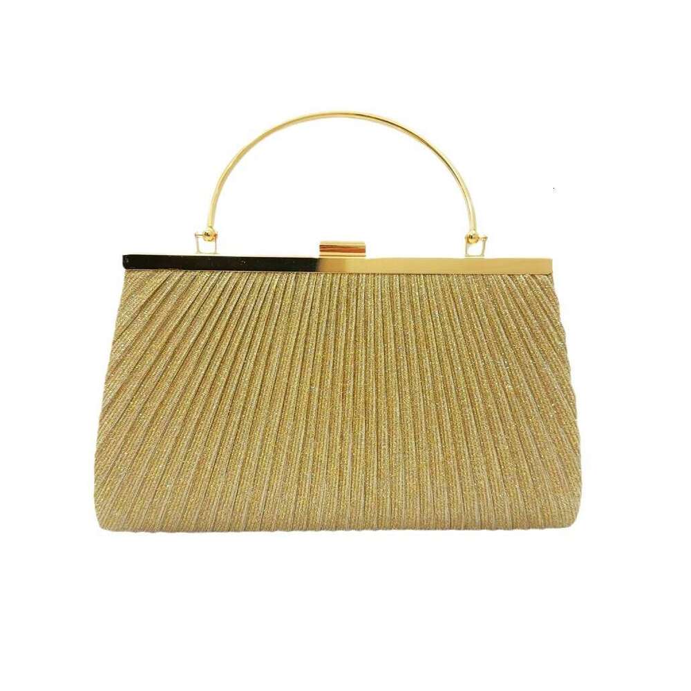 New Minimalist Fashionable Pleated Handbag For Team Gatherings And Banquets, Rhie Evening Dress Bag, Diagonal Cross Banquet Bags