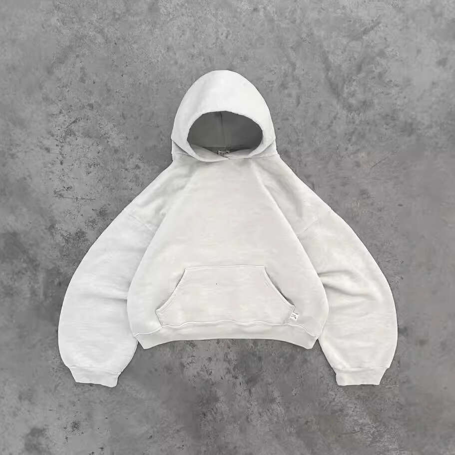 Fashion Loose Hooded Solid Color Zipper Cardigan Sweatshirt Street Trendy Top