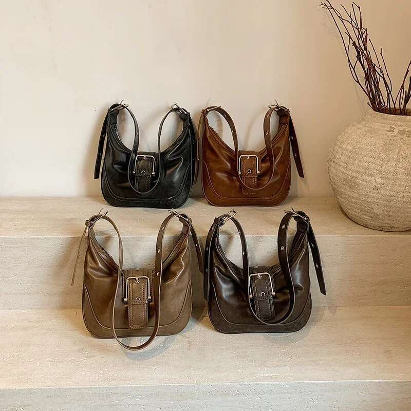 Ddmymarket 2024 Winter Belt Design Y2K Retro Small PU Leather Crossbody Women Fashion Handbags New Trend Shoulder Bag