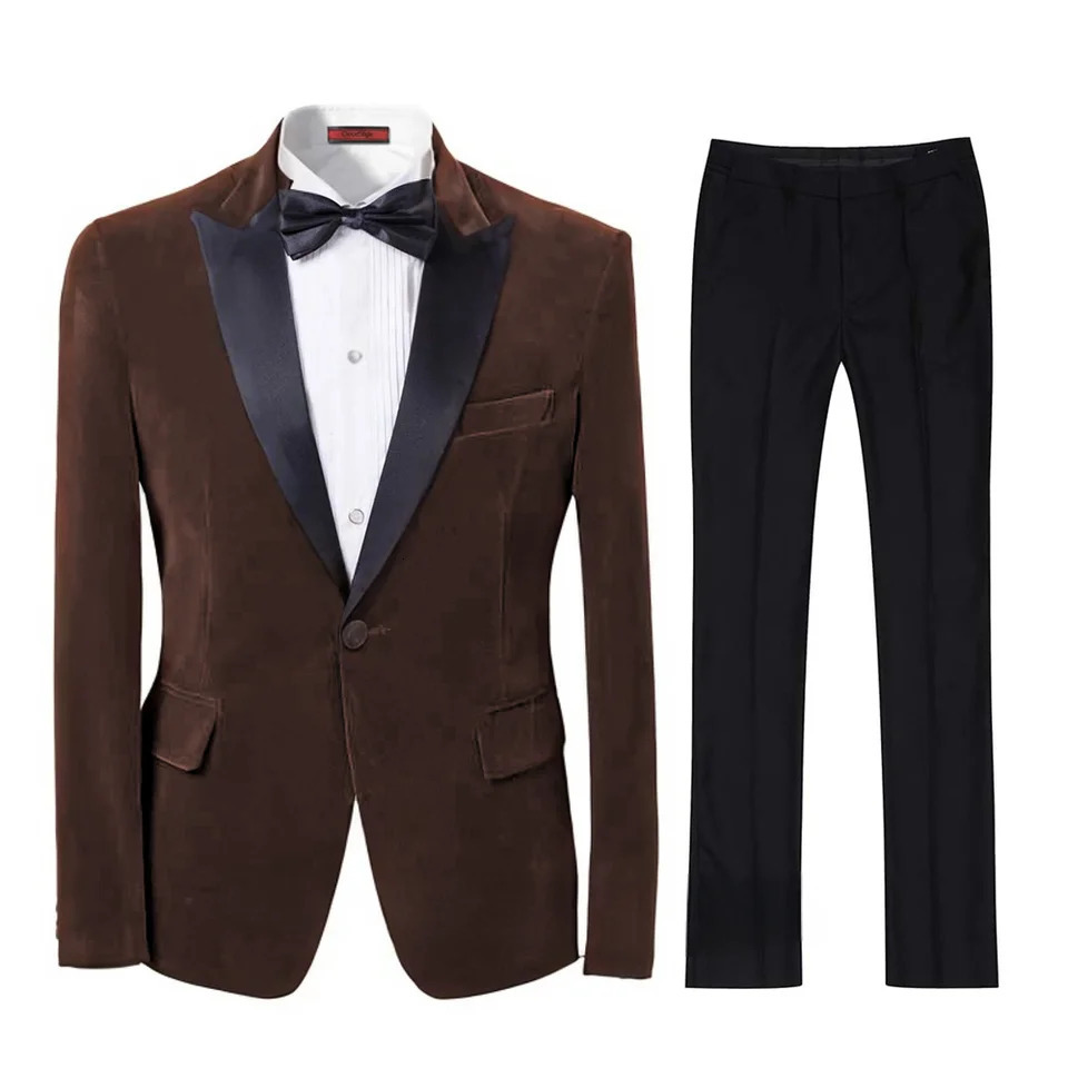 dress suit for men One Button2 pieces Blazer And Pants setfor Wedding dresses singer costume DJ 250107