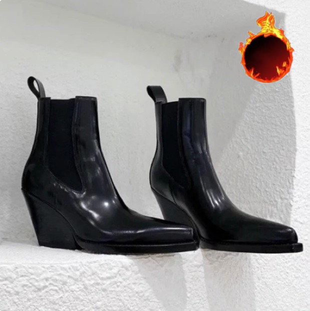 Heels Boot Mid Autumn Winter Designer Cozy Snow Boots Pumps Fashion Casual Ankle Goth Women Shoes 79b2 s