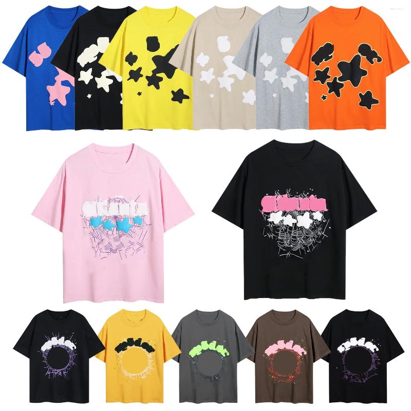 Men's T Shirts Shirt Tshirt Mens Designer Star Foam Print High Quality Pure Cotton Green Women Tshirts Trendy Couple Tee Loose