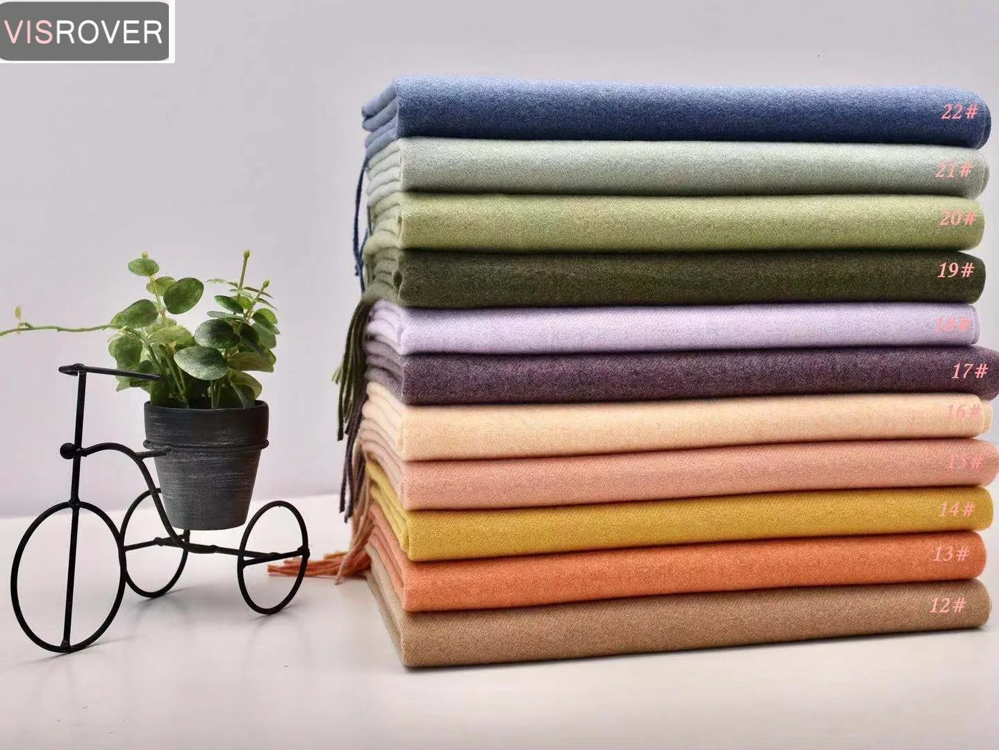 VISROVER 41 colors woman winter scarf fashion female shawls cashmere handfeeling winter wraps solid color winter hijab scarf 250106