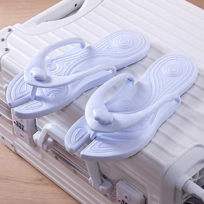 New Arrival Folding slider for travel portable slider for women lightweight family hotel salon homestay guest use sandals bathroom beach shoes T250108