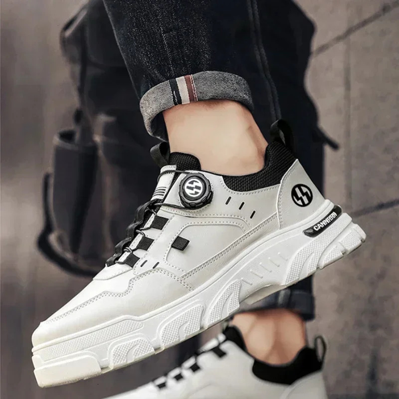 Autumn Mens Casual Leather Sneakers Comfortable Soft Male Wark Board shoe Shoes Platform Shoe For Men ddmythur