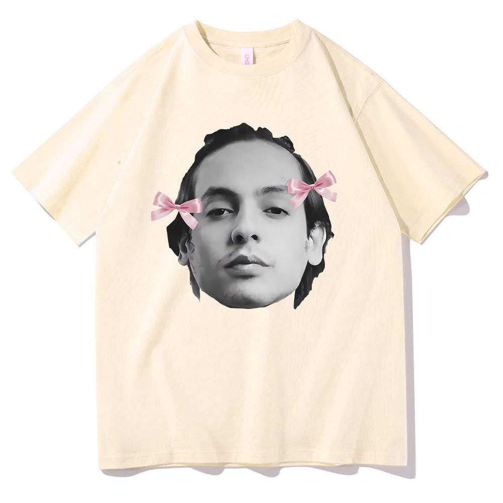 Singer Natanael Cano Face Print T-shirt Men's Hip Hop Ca