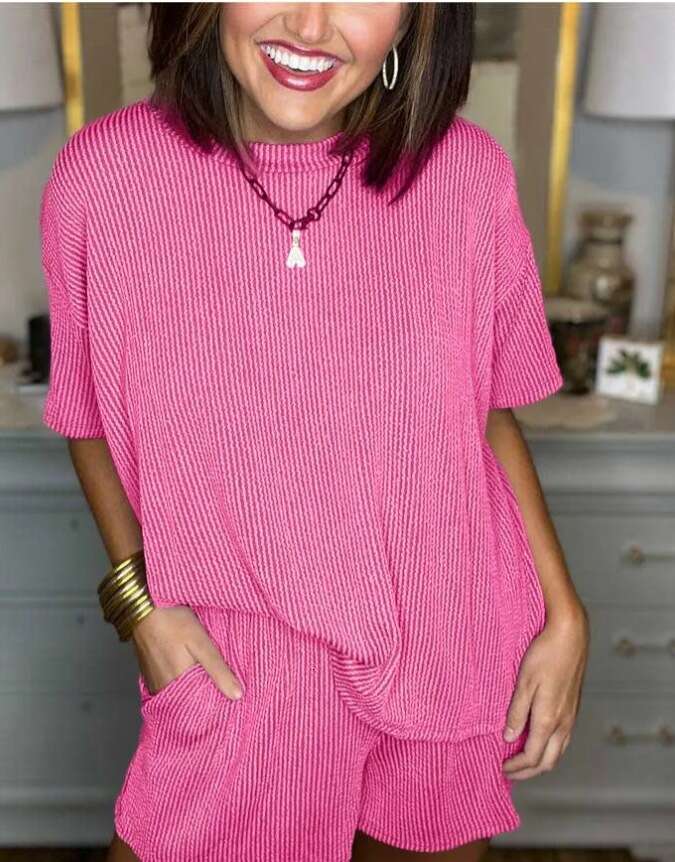 New European And American Trade Short Sleeved Casual Suit