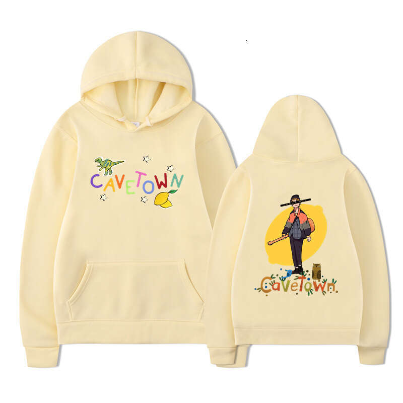 Autumn and winter CAVETOWN print trend loose hoodie hip-hop high street versatile hooded jacket casual