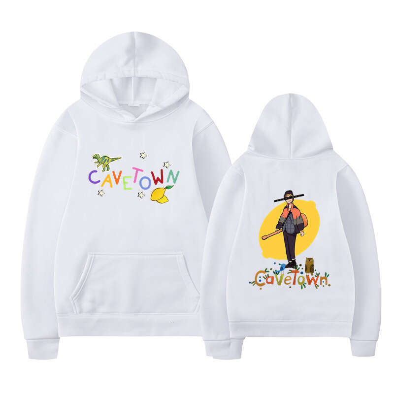Autumn and winter CAVETOWN print trend loose hoodie hip-hop high street versatile hooded jacket casual
