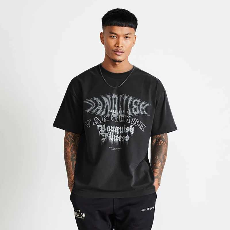 Sports new loose short sleeved T-shirt mens top pure cotton round neck fashionable casual street clothing trendy mens clothing M250108