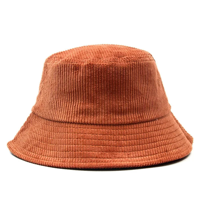 Womens Corduroy Bucket Hat Mens Casual Winter Warm Solid Bob Panama Caps Wide Brim Sun Fishing Fisherman Hat for Ladies 250107