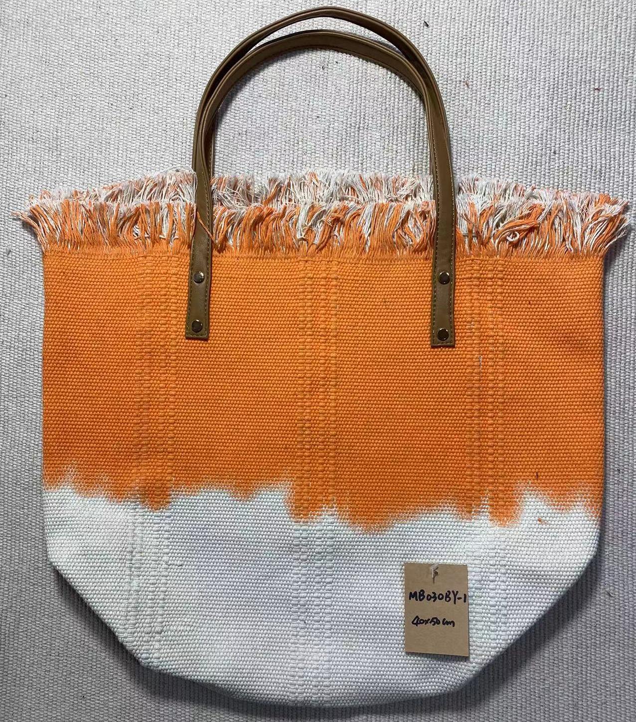 Vintage Handmade Linen Shoulder Tote with Sturdy Fabric
