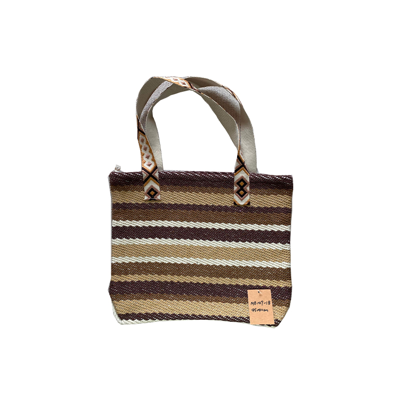 Vintage Style Hand-Knit Linen Shoulder Bag for Everyday Use