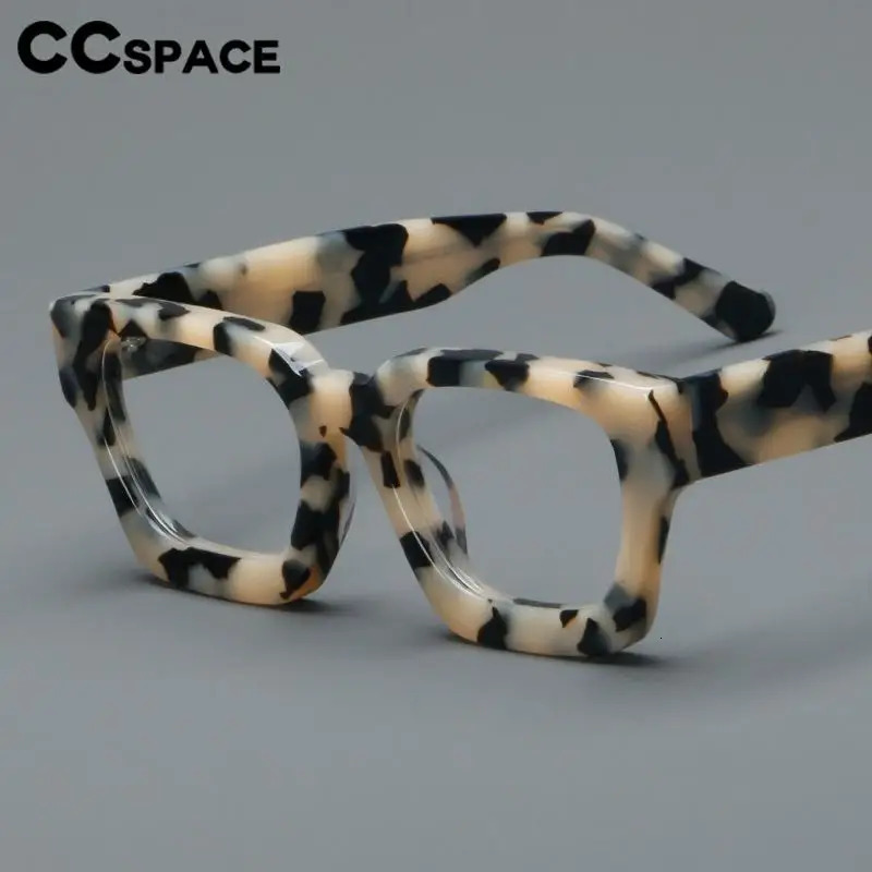 56992 Vintage Universal Prescription Spectacles Frame Lady Square Acetate Optical Glasses Frames Trend Transparent Eyewear 250107