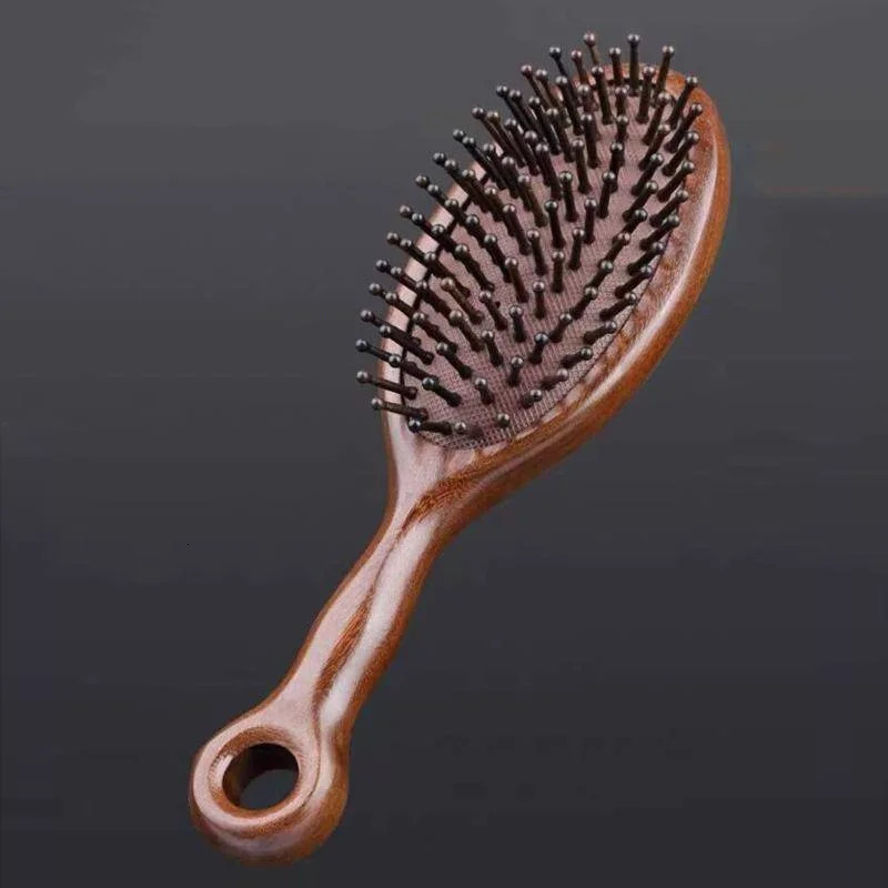 Natural Sandalwood Wooden Air Cushion Comb No-static Head Scalp Scraping Meridians Massage Hair Brush for Women Men 250106