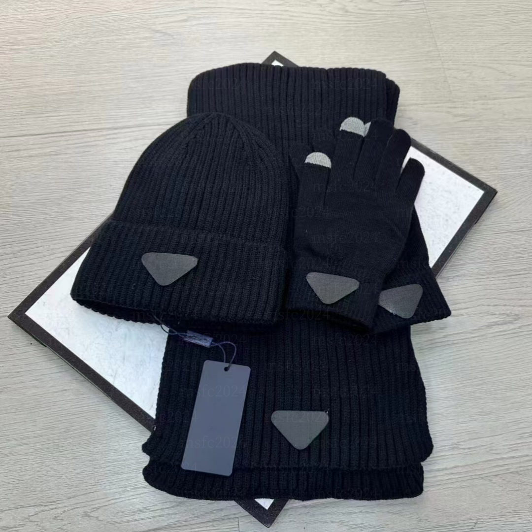 2025Three Piece Set Of Hats, Scarves, For Senior Designers Men's Women's Winter hats Knitted Scarves Wool Hats And Gloves