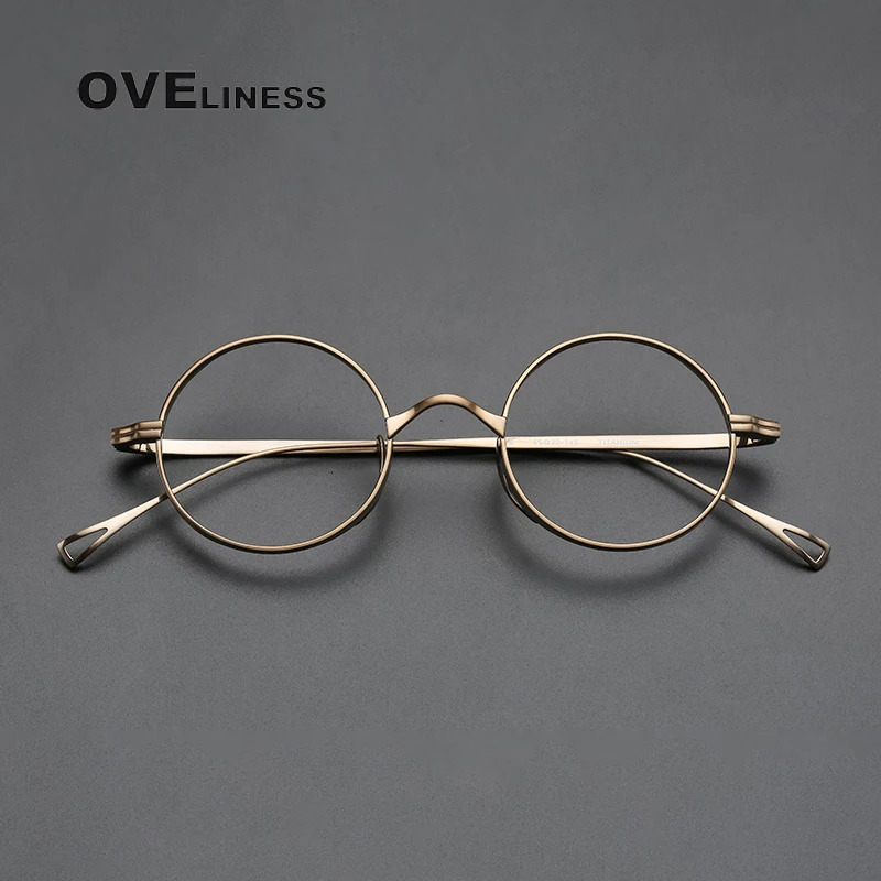 Pure Glasses Frame for Men Retro Round Prescription Eyeglasses frames Women Vintage Myopia Optical male Eyewear 250107