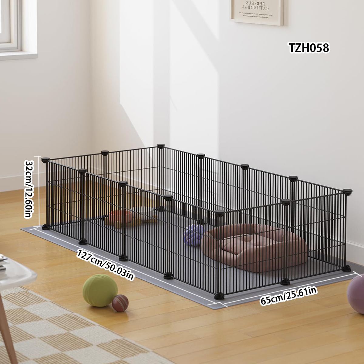 Small Dog Household Enclosure - Pet Gate for Toy-Sized Dogs Including Teddy Bear, Bichon, Corgi, and Chihuahua