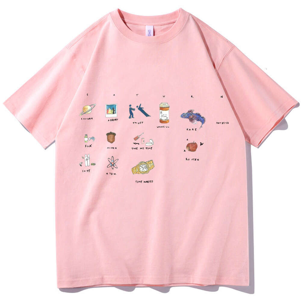 Sza Saturn T-Shirts Unisex Haruku O-Neck Short Sleeve