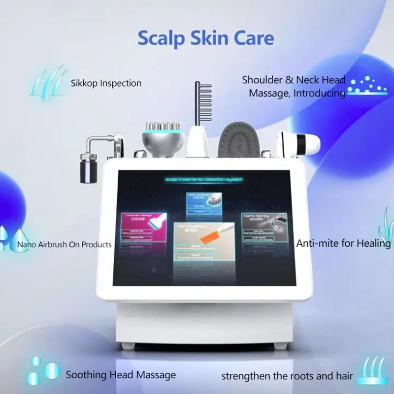 15 inch Scalp Massage Hair Regrowth Machine Hair Follicle Detection Analysis Anti-hair Loss Scalp Massager for Beauty Salon
