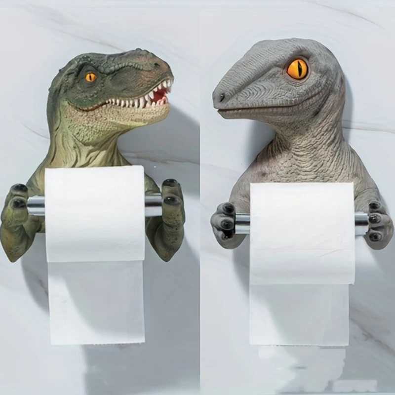 3D Dinosaur Toilet Paper Rack Organization Wall Storage Toilet Roll Rack Shelf Organization Bathroom Shower Ro Y250107