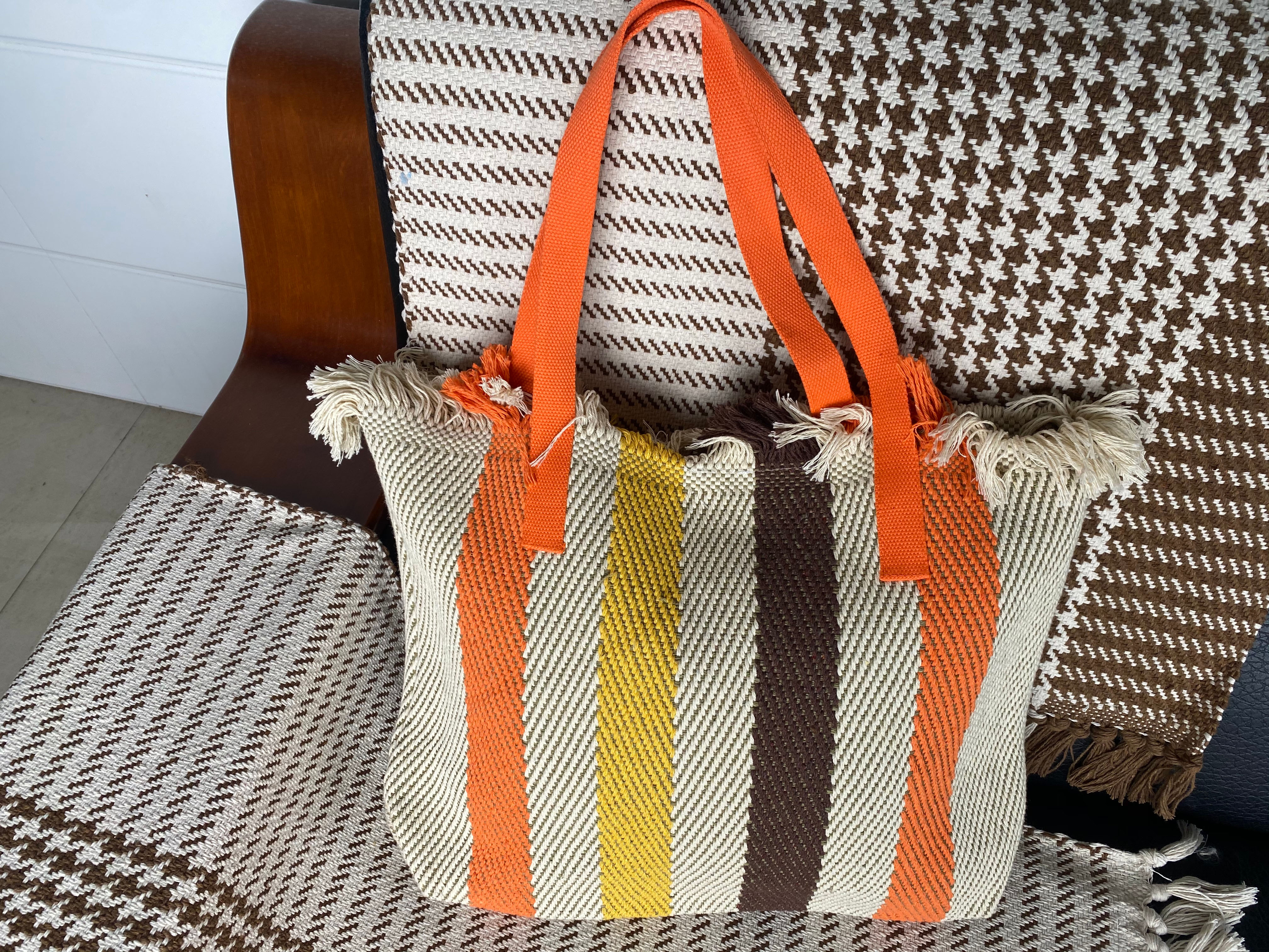 Eco-Friendly Handcrafted Linen Messenger Bag for Women