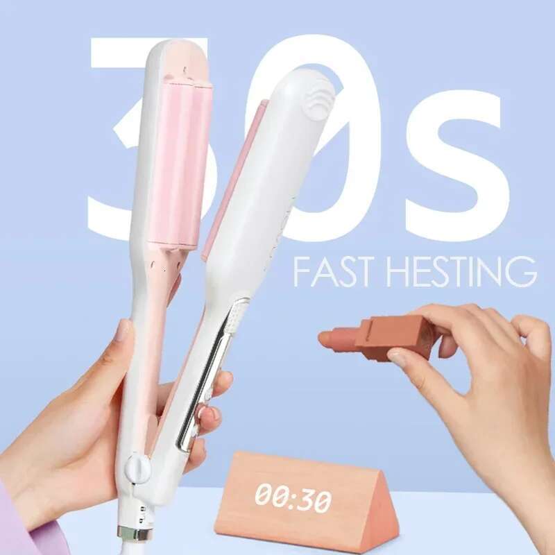 NOVUS 13mm Irons Anti-Scald 6000W Negative Ion Wave Curg hine Egg Rolls Fast Heating Auto-shutdown Styler