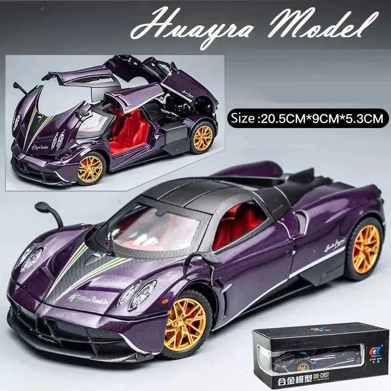 1 24 Car Alloy Model Super Sports Simulation Chinese Dragon for Pagani Childrens Toy Boy Collection Decoration Gift