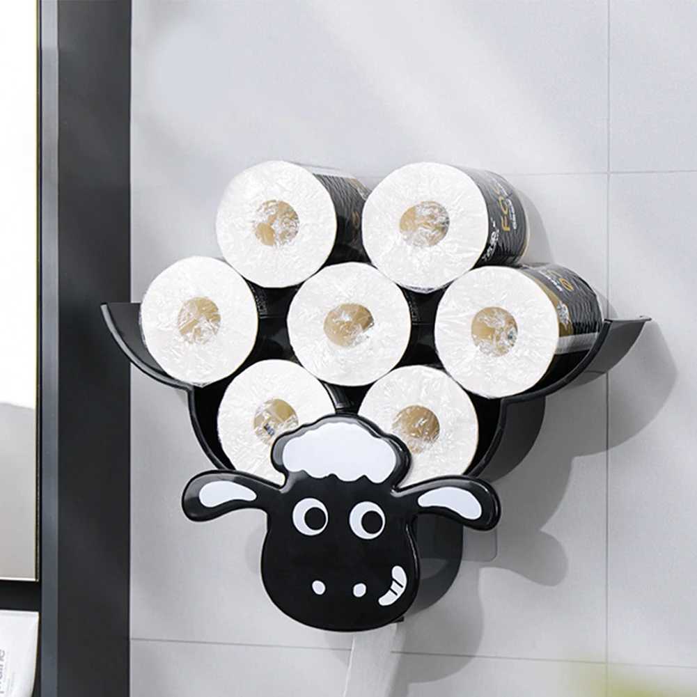 Toilet paper rack shelf sheep interesting toilet paper storage interesting wall mounted toilet paper storage bathroom kitchen Y250107