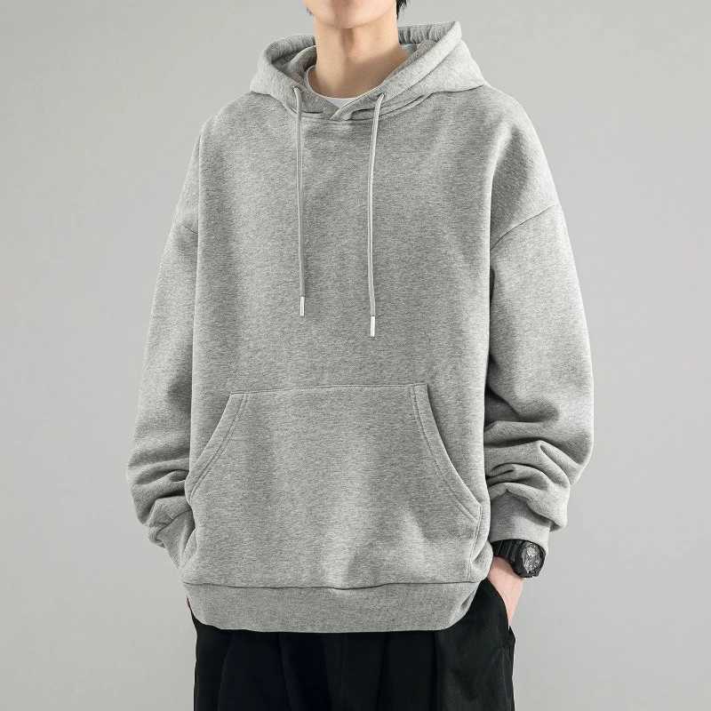 Spring and autumn port style hoodie loose mens fashion brand hoodie thin and lazy trend casual design plush sweater W250108