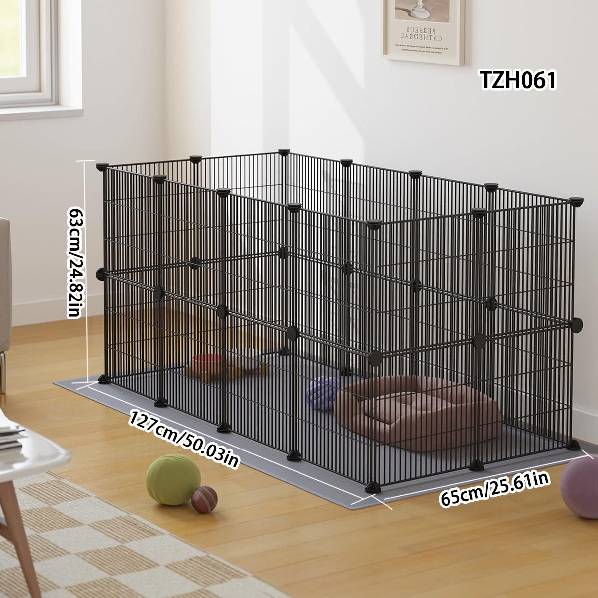 Small Dog Household Enclosure - Pet Gate for Toy-Sized Dogs Including Teddy Bear, Bichon, Corgi, and Chihuahua