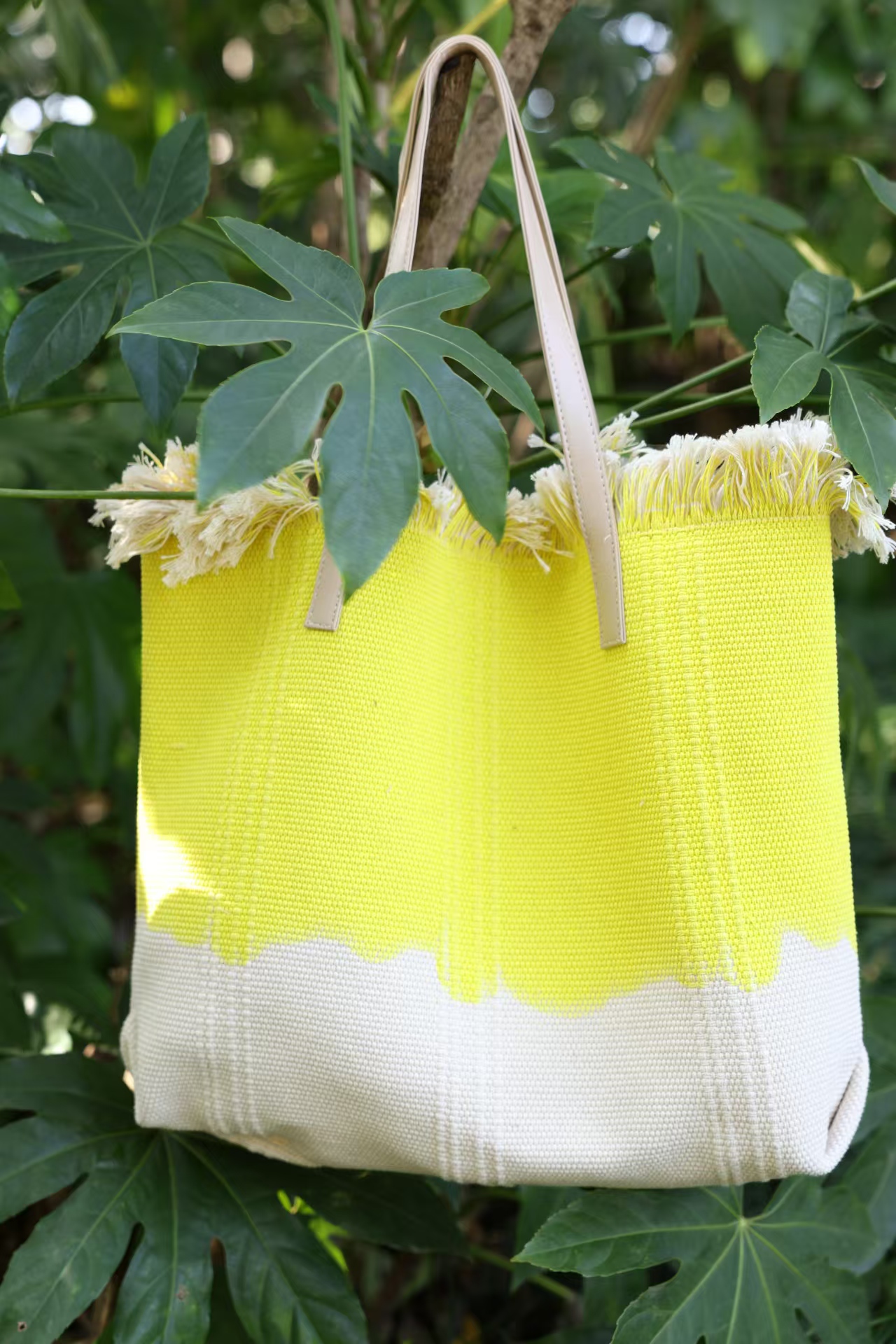 Classic Handmade Linen Shoulder Purse with Adjustable Strap