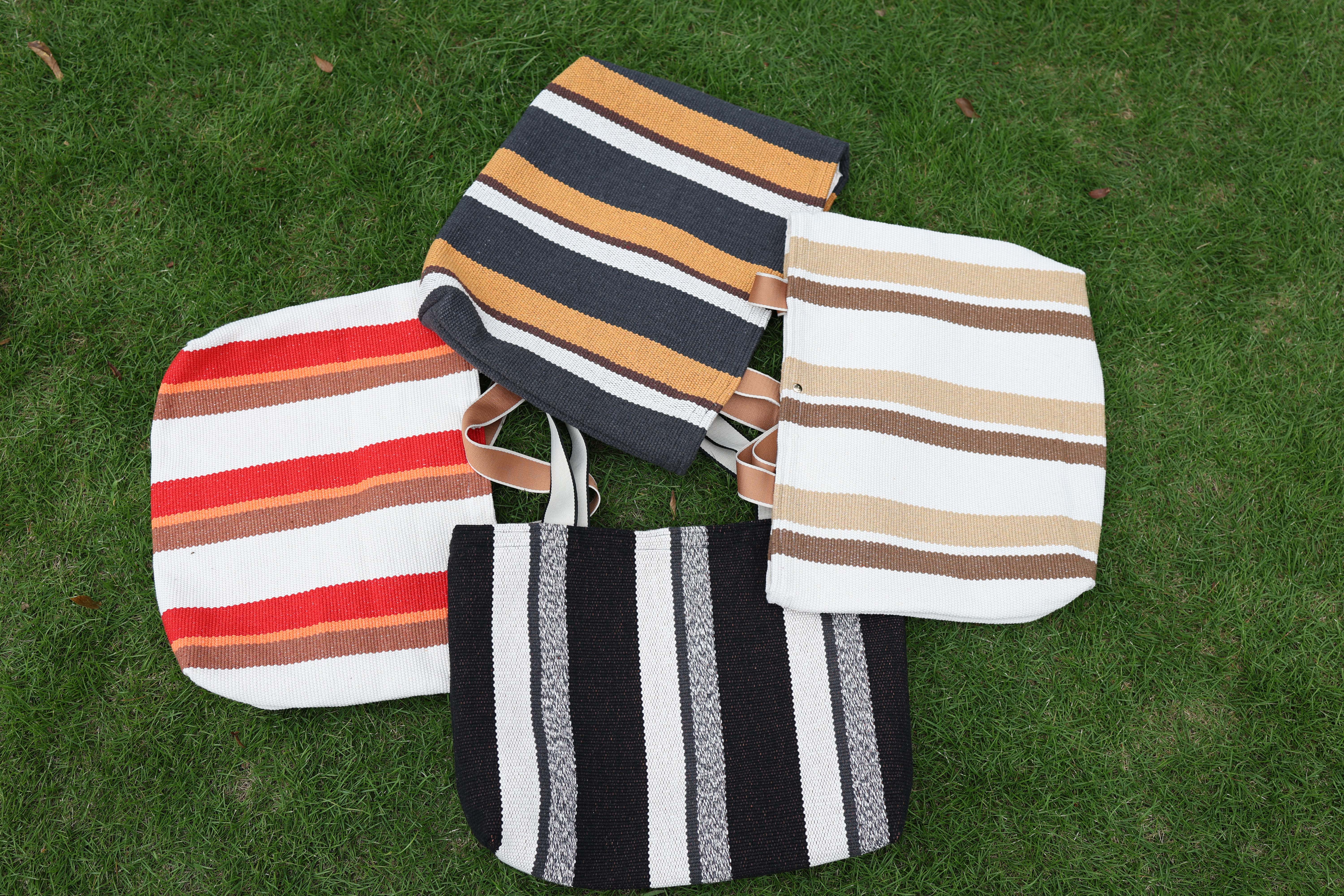 Eco-Friendly Handspun Cotton Crossbody Bucket Bag with Sturdy Straps