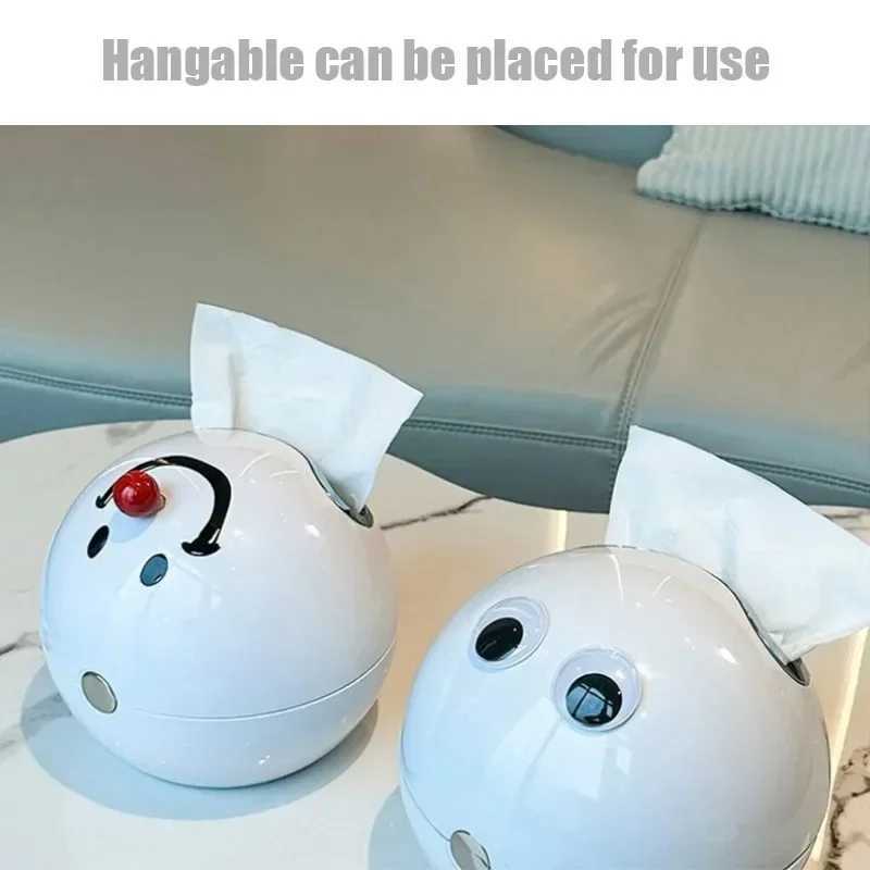 Creative smiley face non punched toilet paper box wall mounted toilet tissue box toilet paper roll absorbent paper box Y250107