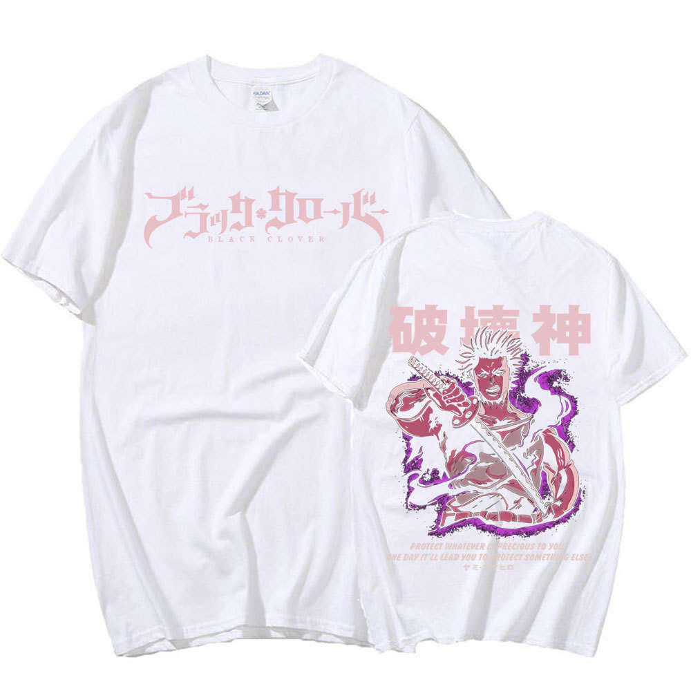 Japanese Anime Black Clover T Shirt Yami Sukehiro Double Sid