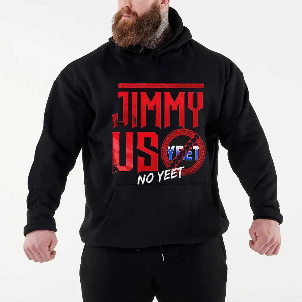 2024 Autumn/Winter New Famous Wrestler Jey Uso Yeet Mens Black Hoodie Street Sports Leisure Roller W250108