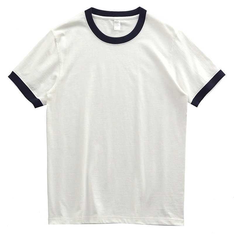 Summer mens T-shirt weight 260g high-quality cotton color contrast decal casual and simple student neutral couple T-shirt M250108