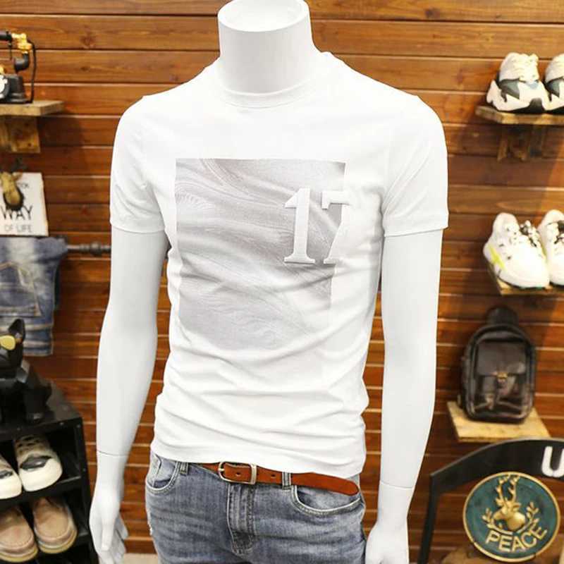 Fashionable O-neck fully matched printed T-shirt for mens summer collection loose casual floral top short sleeved Korean T-shirt M250108