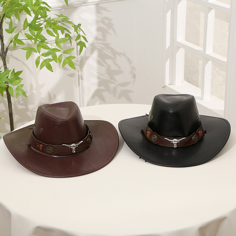 Western cowboy hat Mongolia steppe hat Yingzi handsome large brim hat men and women models casual versatile sun blocking sun hat hot-sale products