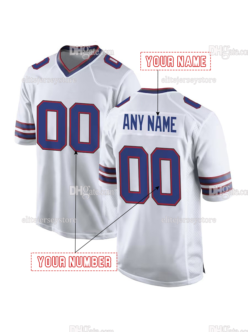 Personalized Custom Football Jersey Allen Miller Kelly Men Women Youth Any Name Number Embroidered Letter Number Design Polyester