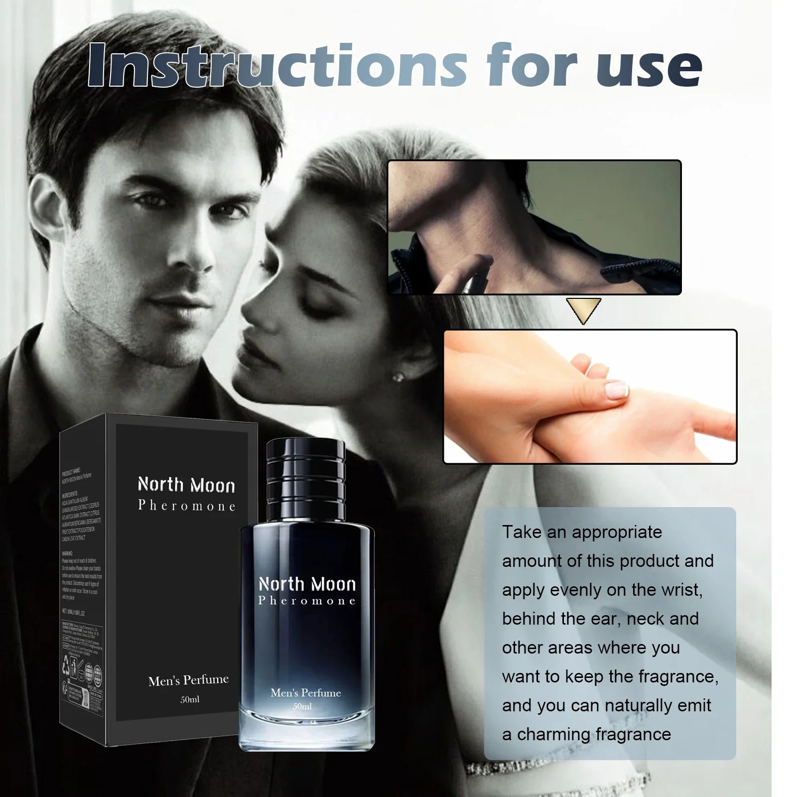 50ml Men Perfume Spray Gift Lasting Fragrance Cologne Scent Attracting Women Fresh Natural Charming Pheromone Flirting Perfume 250107
