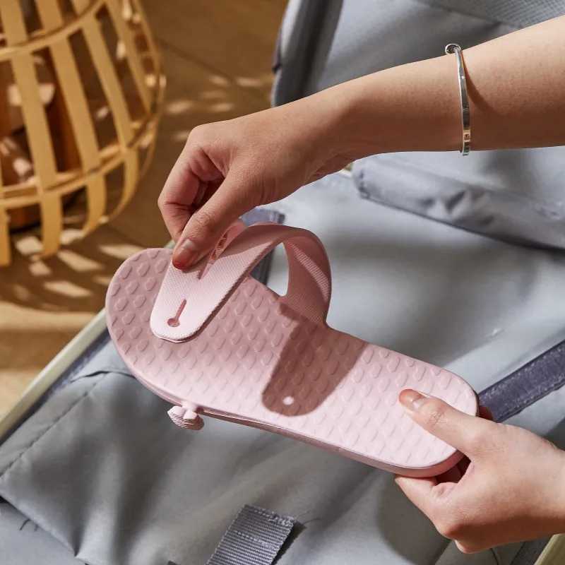 New Arrival Travel portable womens flat shoes with detachable sliders (1cm-3cm) travel non slip bathroom shoes womens EVA T250108