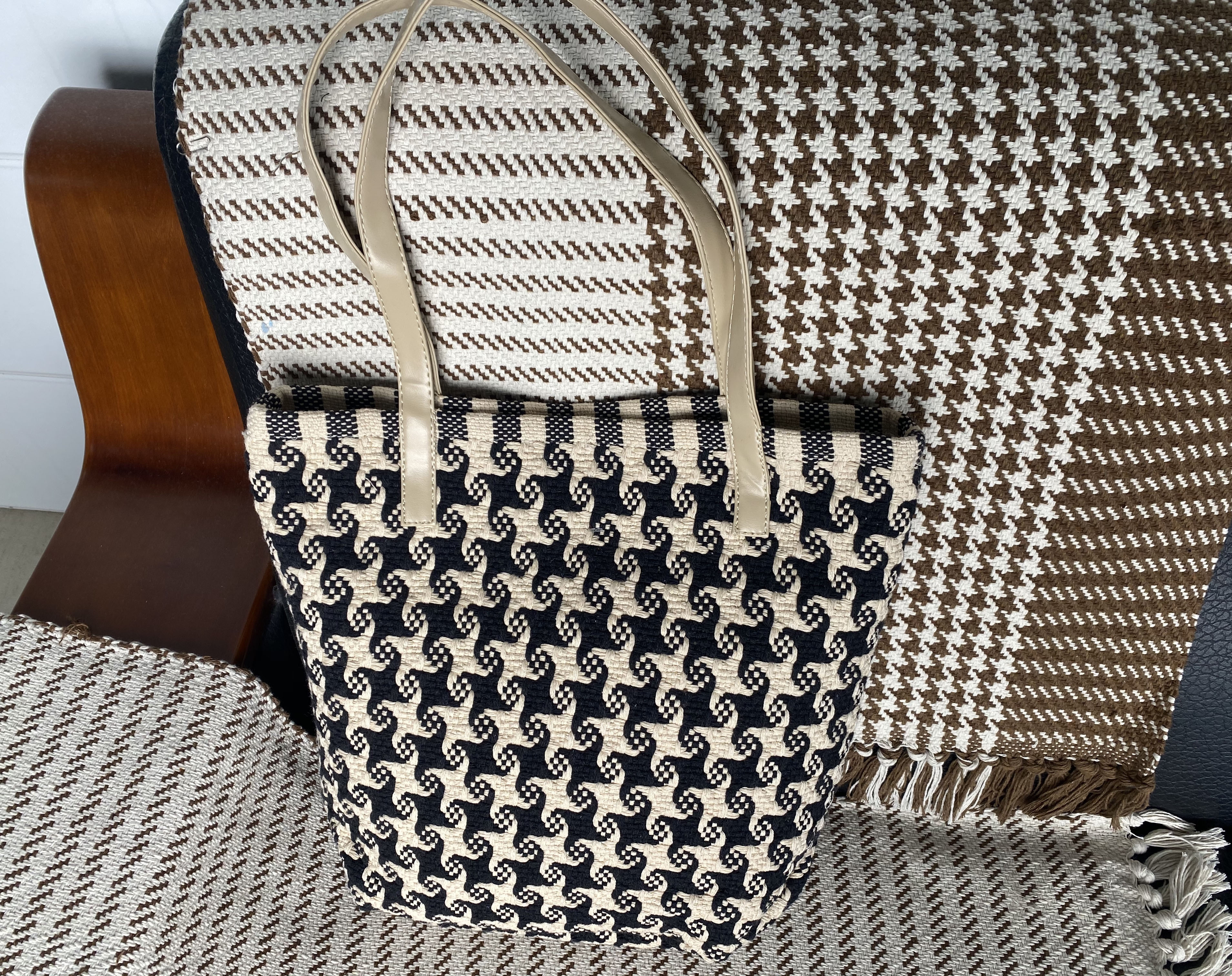 Handwoven Vintage Coarse Linen Crossbody Bag