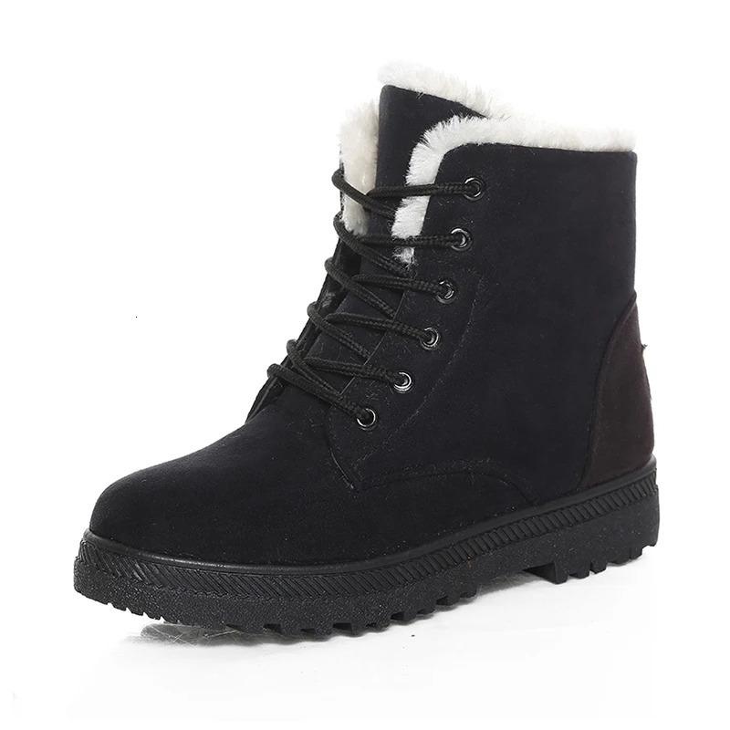 Women Boots Warm Fur Ankle Boots For Women Winter Shoes With Heels Snow Boots Winter Botas Mujer 2024 Womens Low Heel Boot 250103