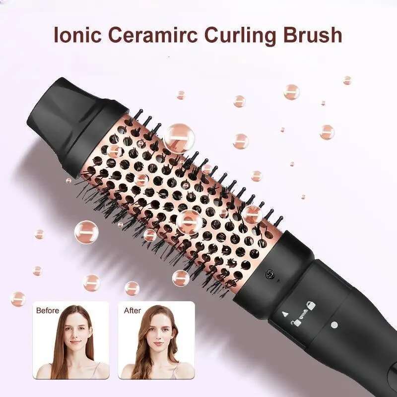 6 in 1 Iron,Curg Wand Set with Brush and 5 Interchangeable Ceramic Curg Wand,Instant Up,Include Heat