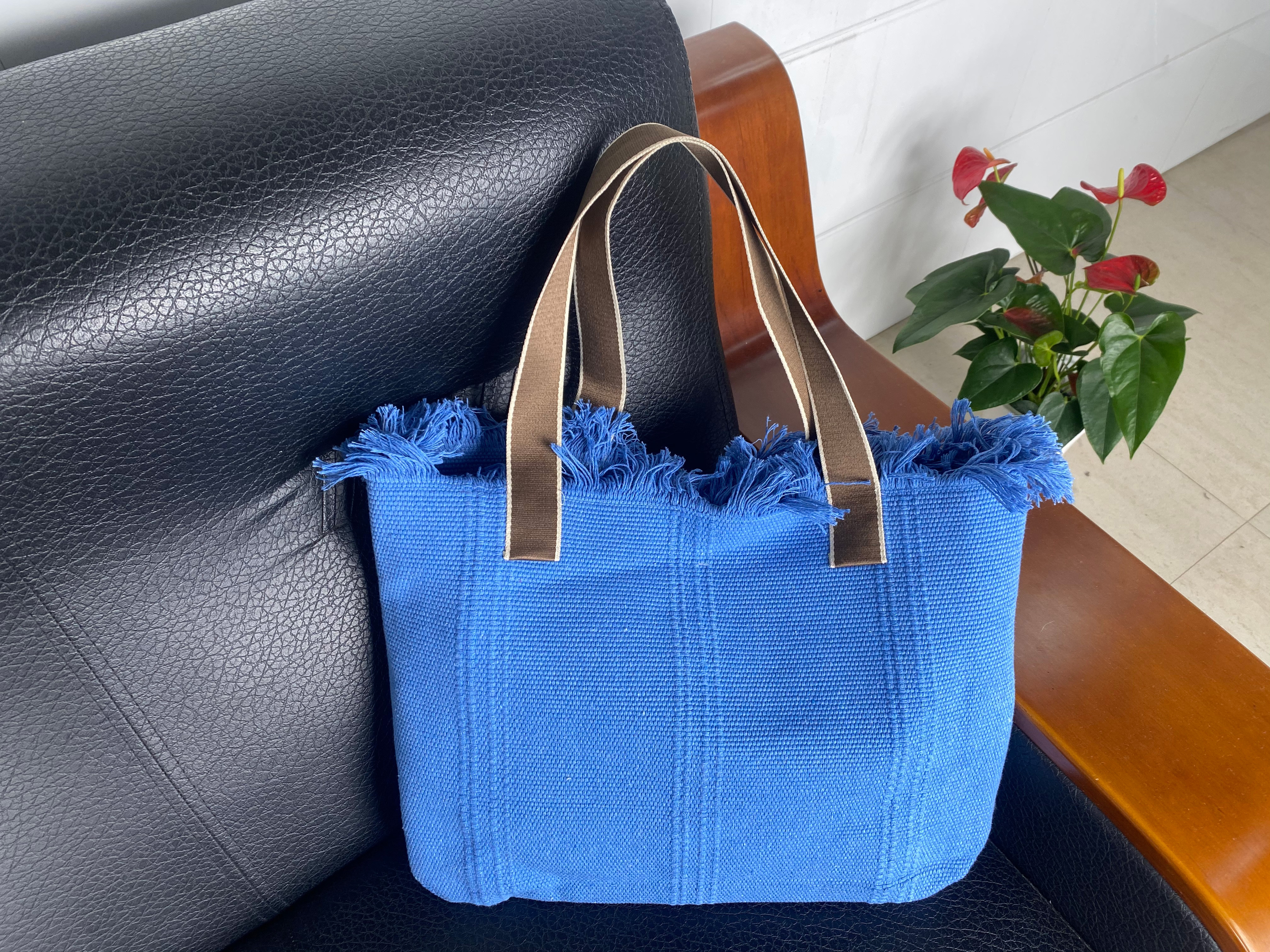 Handwoven Old-Style Coarse Fabric Crossbody Bag