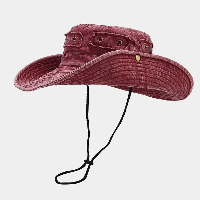 Four Seasons Cotton Solid Bucket Hat Fisherman Hat Outdoor Travel Sun Cap For Men And Women 170 250107
